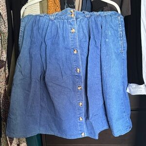 Saddlebred Blue Denim A-Line Skirt